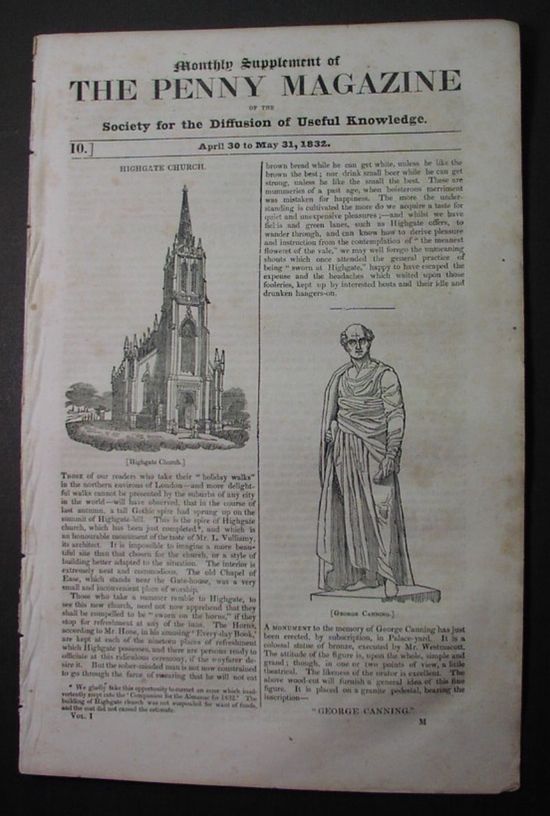 1832: SUSPENSION BRIDGES, history & design of; Clifton UK; Highgate Church