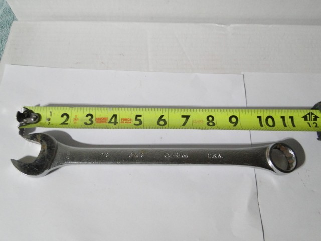 Vintage Gambles G7418 Combination Wrench 7/8" U.S.A. 12pt. 11" Long Heavy Duty