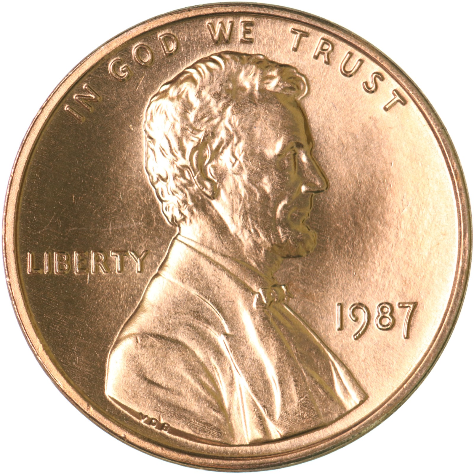 1987 (P) Lincoln Memorial Cent Gem BU Penny US Coin