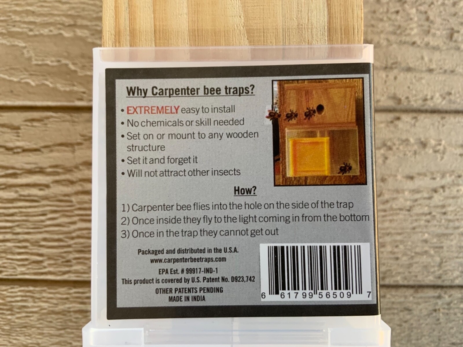 Bees N Things Outdoor Carpenter Bee Hanging Trap with 15 ft. Coverage