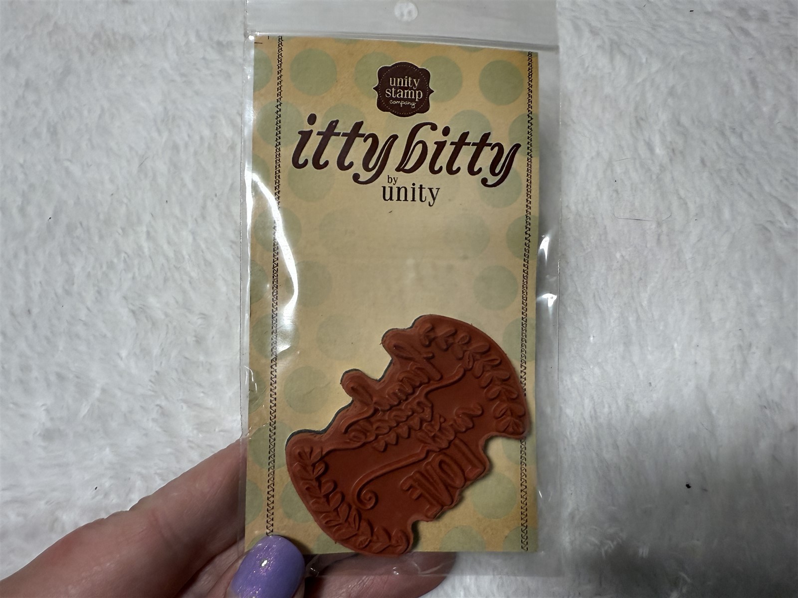 UNITY STAMP CO HAND MADE WITH LOVE RUBBER STAMPS SET