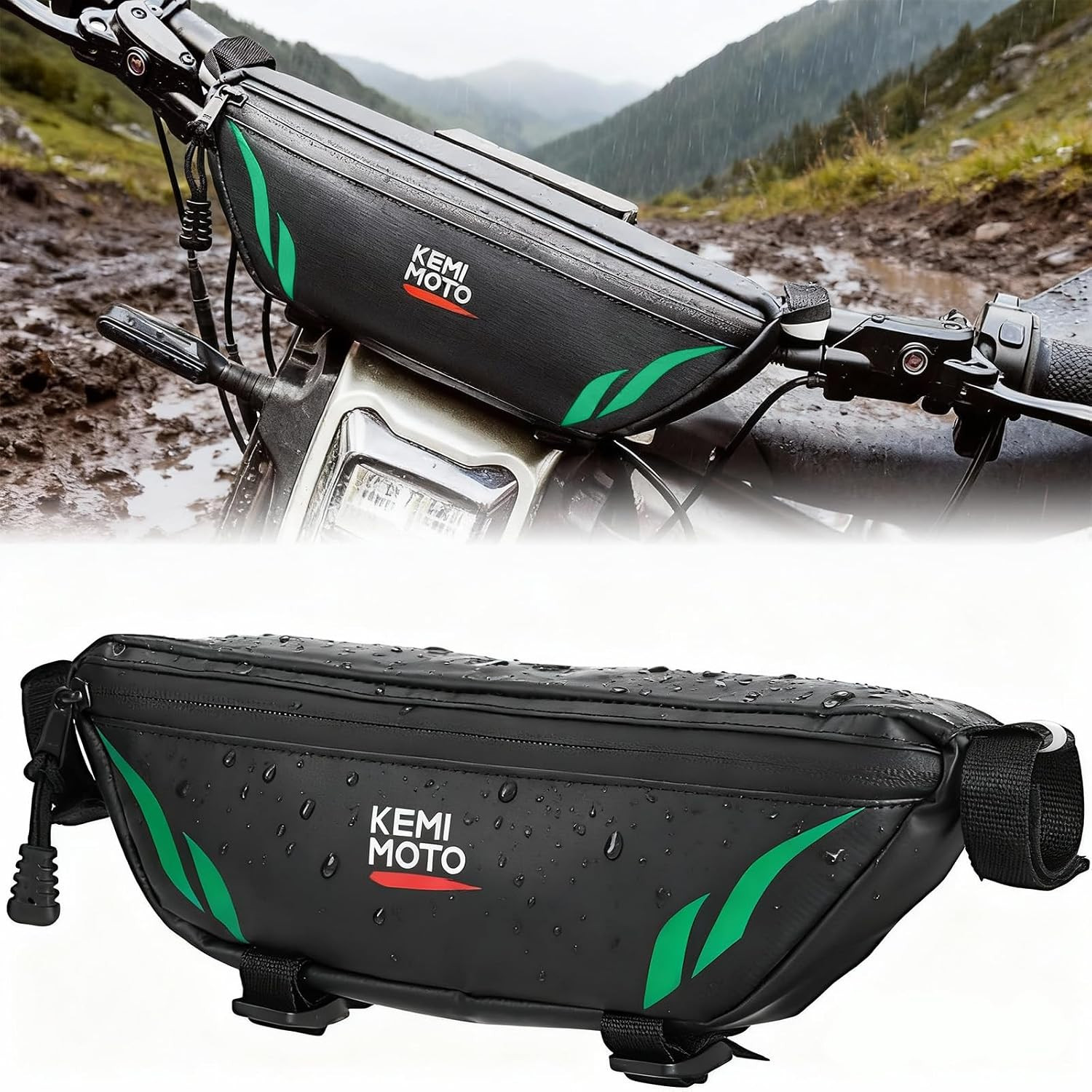 Dirt Bike Handlebar Bag Waterproof 1.5L Compatible with Surron | Motorcycle Hand