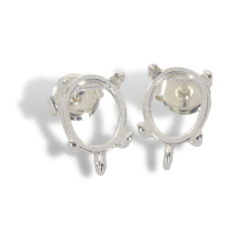 Oval Cabochon Dangle Earring Mountings