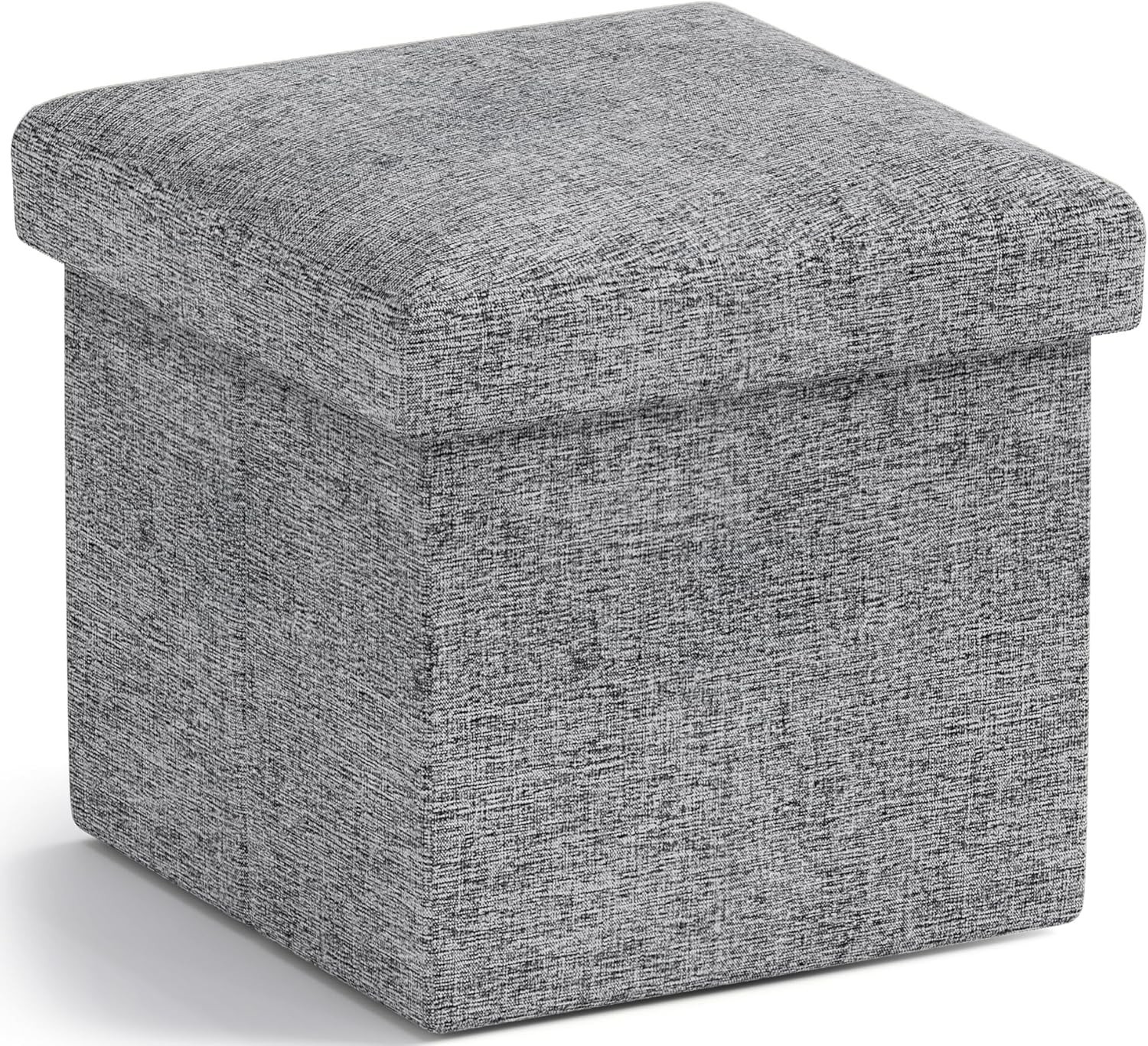 Home Small Storage Ottoman Foldable Collapsible Cube Square Linen Ottoman New