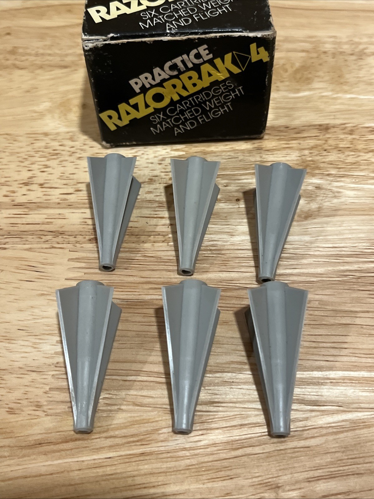 Razorbak4 Blade Broadhead Practice Cartridge Plastic Blade Vintage x 6 “NOS” USA