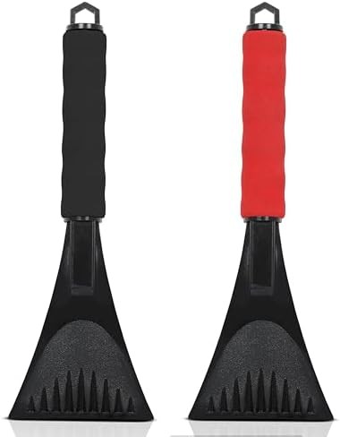 2 Pack Windshield Ice Scraper for Car Window Snow Frost Removal Foam Handle