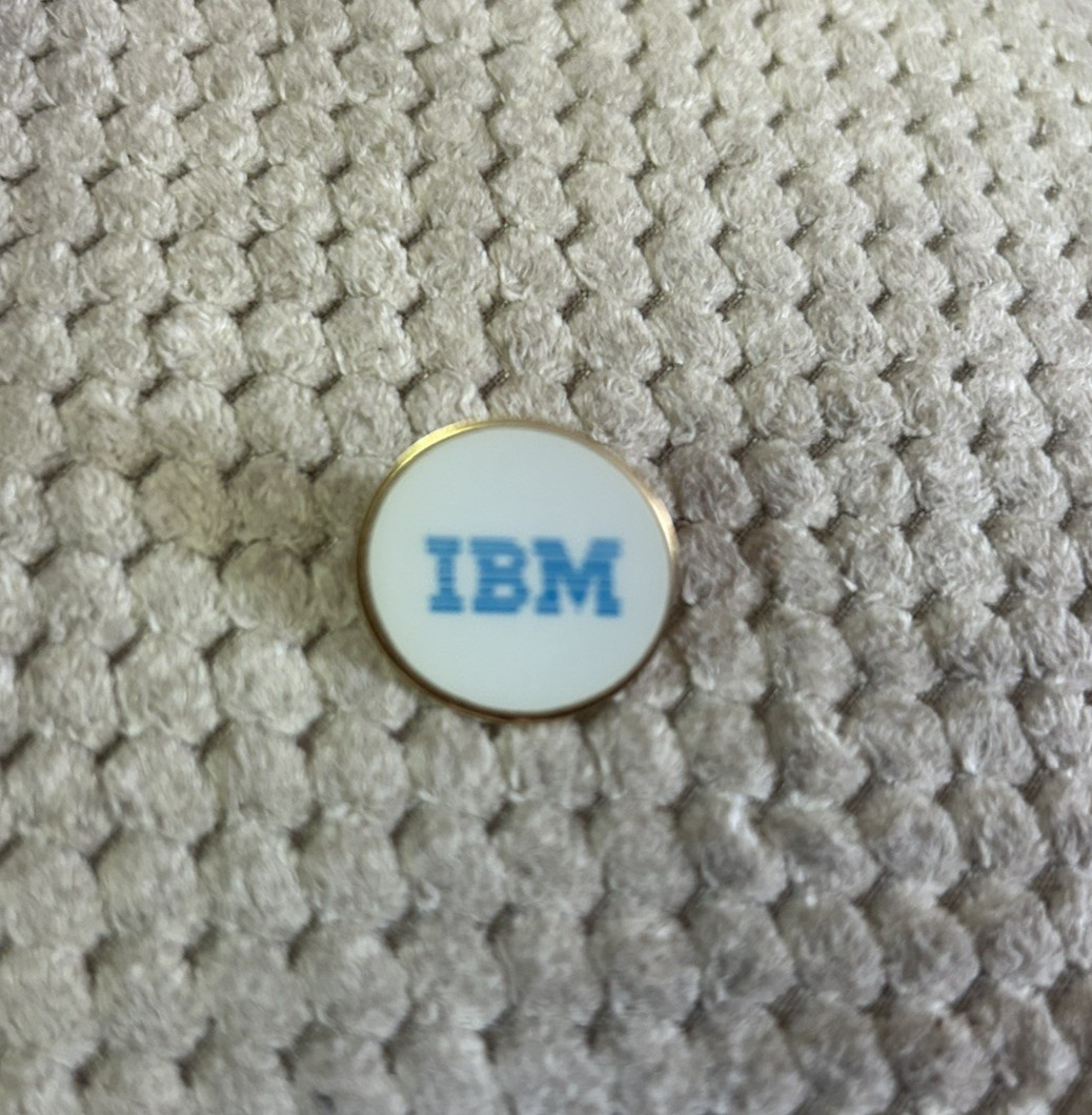Vintage IBM Logo metal 1980’s Lapel Pin