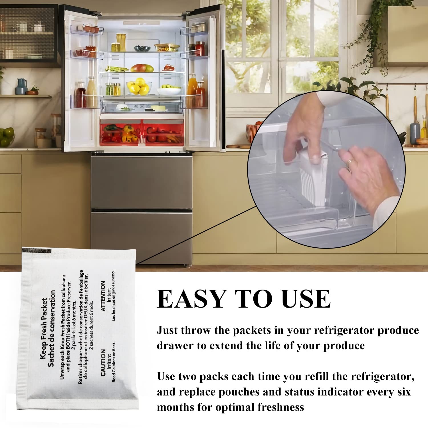 W10346771A Fresh Flow Produce Preserver Keep Fresh Packet Refill Compatible with