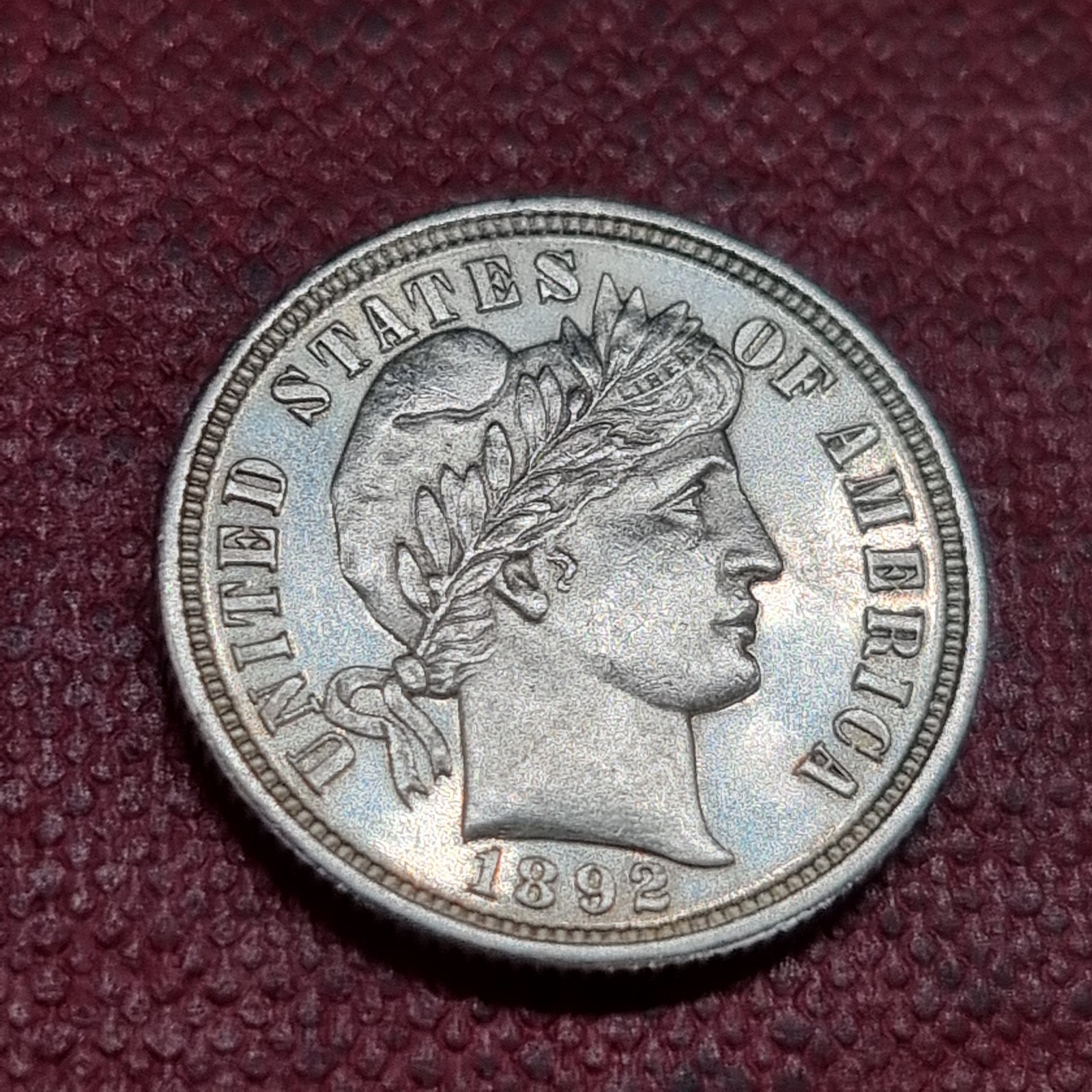1892 PROOF Barber Dime 10c UNC Uncirculated #100157