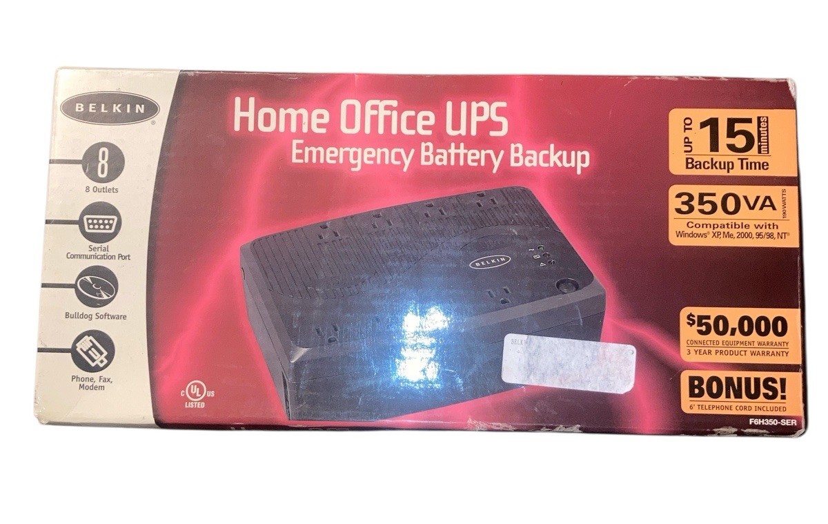 Belkin Home Office UPS Emergency Battery Backup 350VA