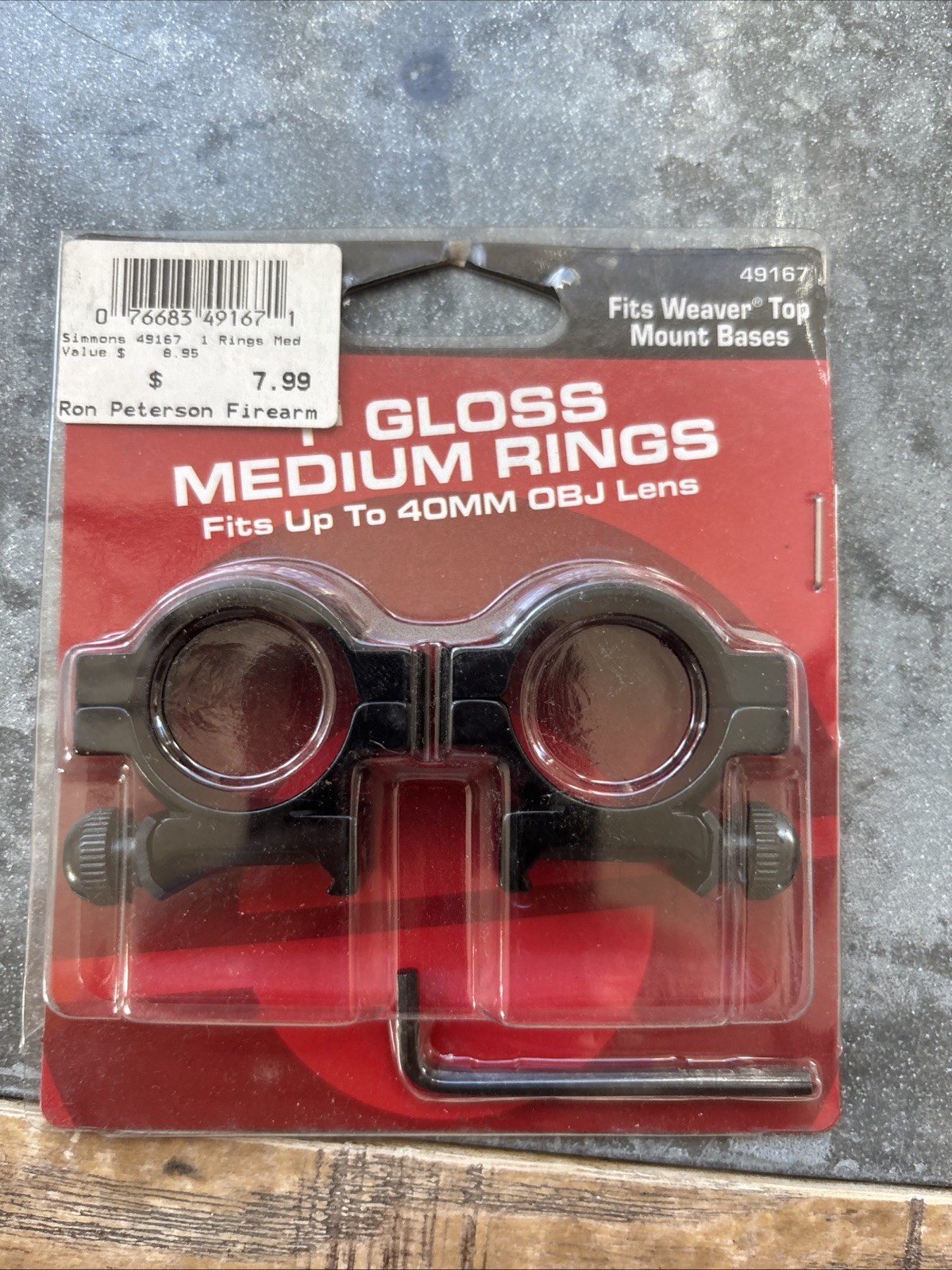 Simmons 1" scope rings weaver style matte # 49167