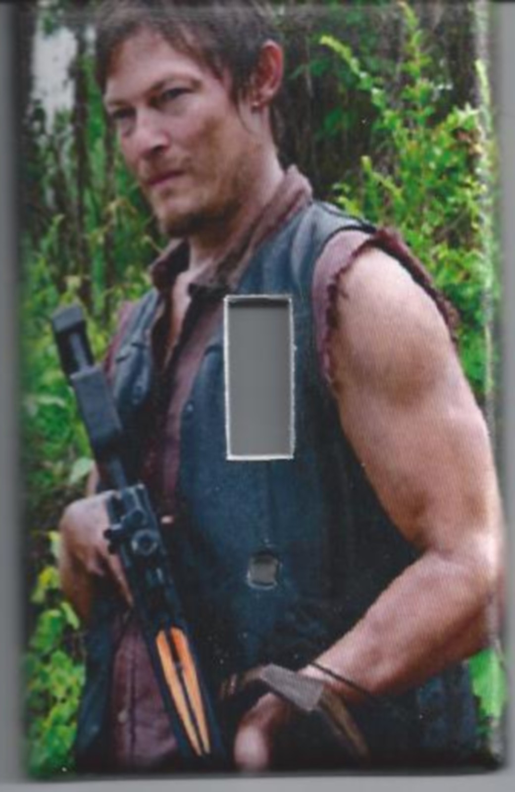 LIGHT SWITCHPLATE - DARYL DIXON ~ NORMAN REEDUS ~ WALKING DEAD ZOMBIE KILLER!