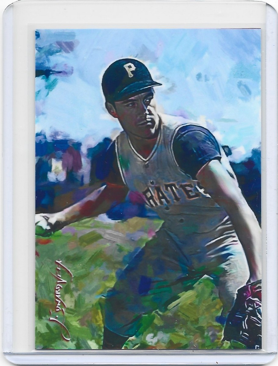 Bill Mazeroski #7 Art Card Limited 42/50 Edward Vela Signed  Pirates HOF