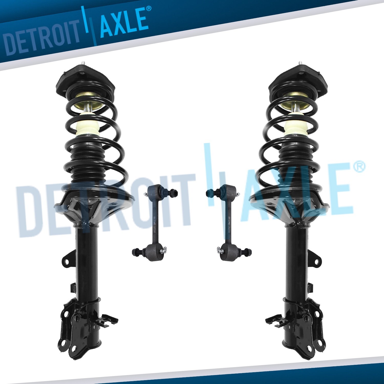 Rear Struts w/ Coil Springs Assembly Sway Bars Kit for 2003-2008 Hyundai Tiburon