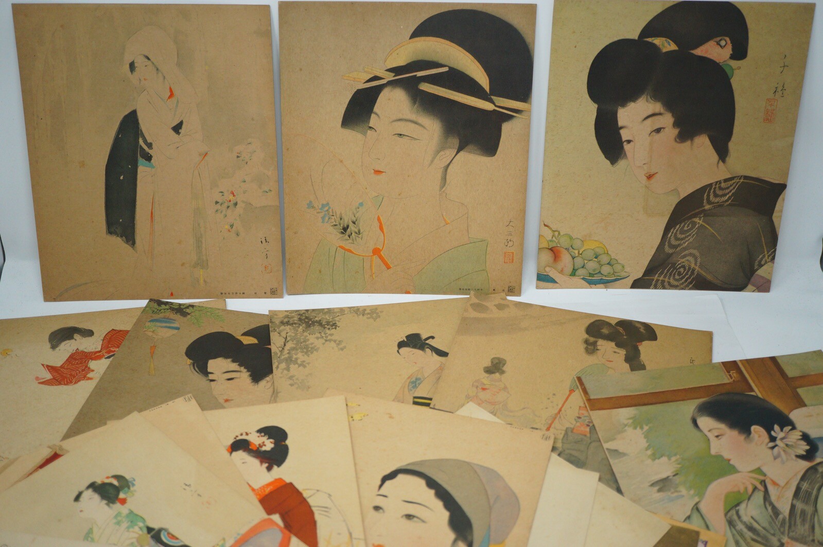 Japanese Vintage Print Collection x17 Traditionell Women from Japan 0616C17