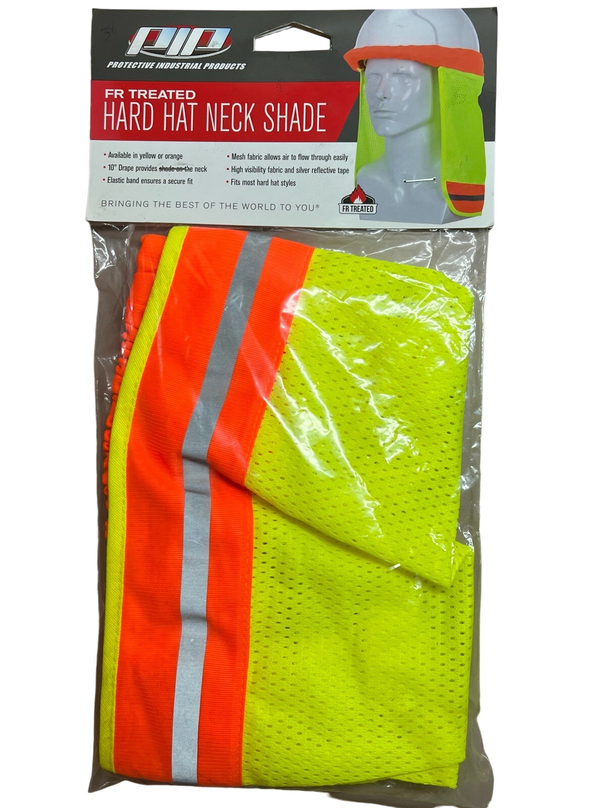 PIP 396-700FR-YEL Fire Retardent Hard Hat Neck Shade