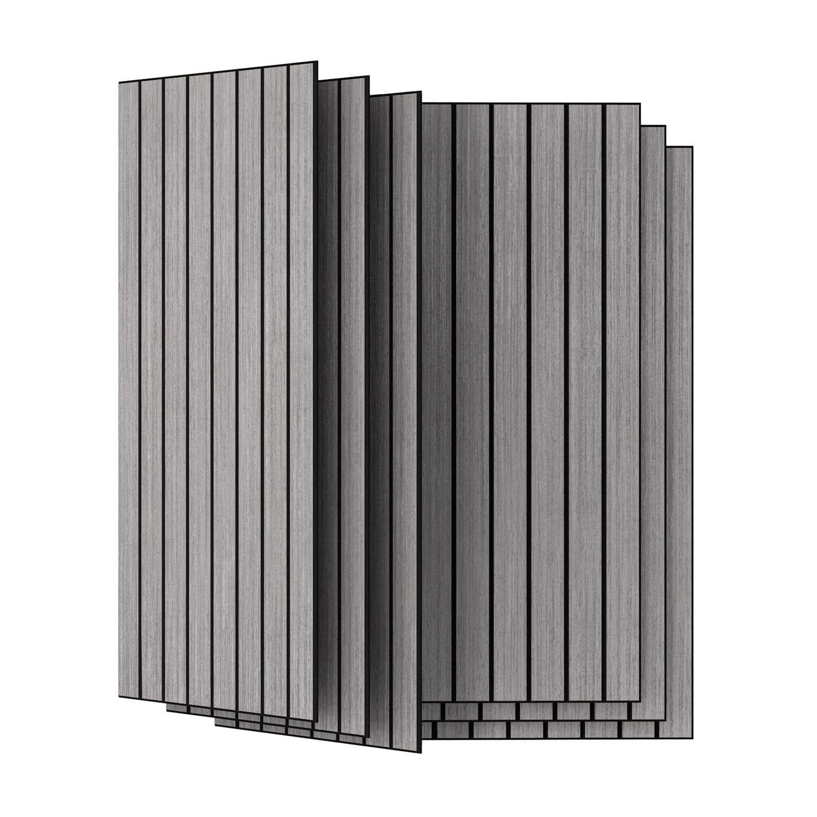 6 Pcs 47.2 x 23.6 Inches Acoustic Panel, Decorative Sound Absorbing Wall Pane...