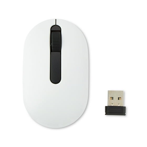 onn Wireless Travel Mouse with 3 Buttons and Scroll Wheel,Wireless USB Receiver