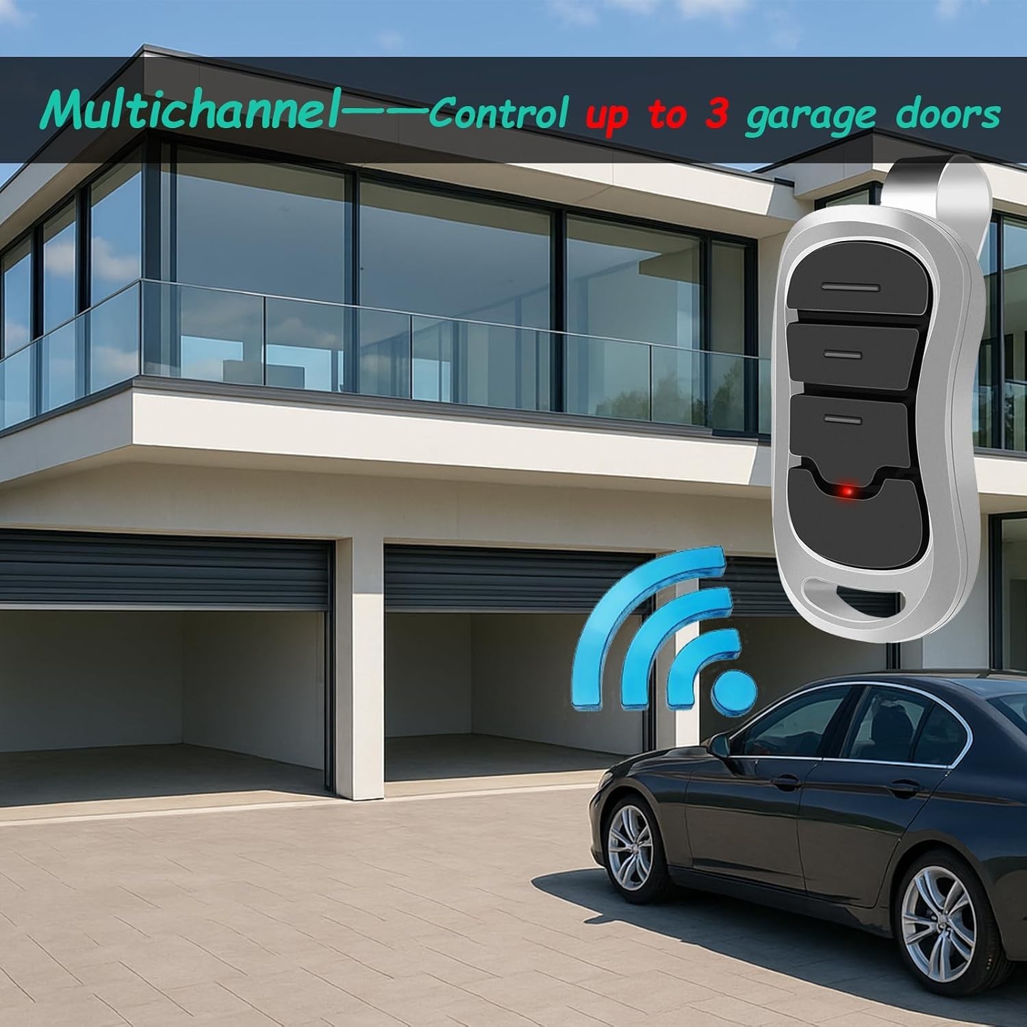 2-Pack Genie Replacement Garage Door Opener Remote - Lightweight & Easy Control