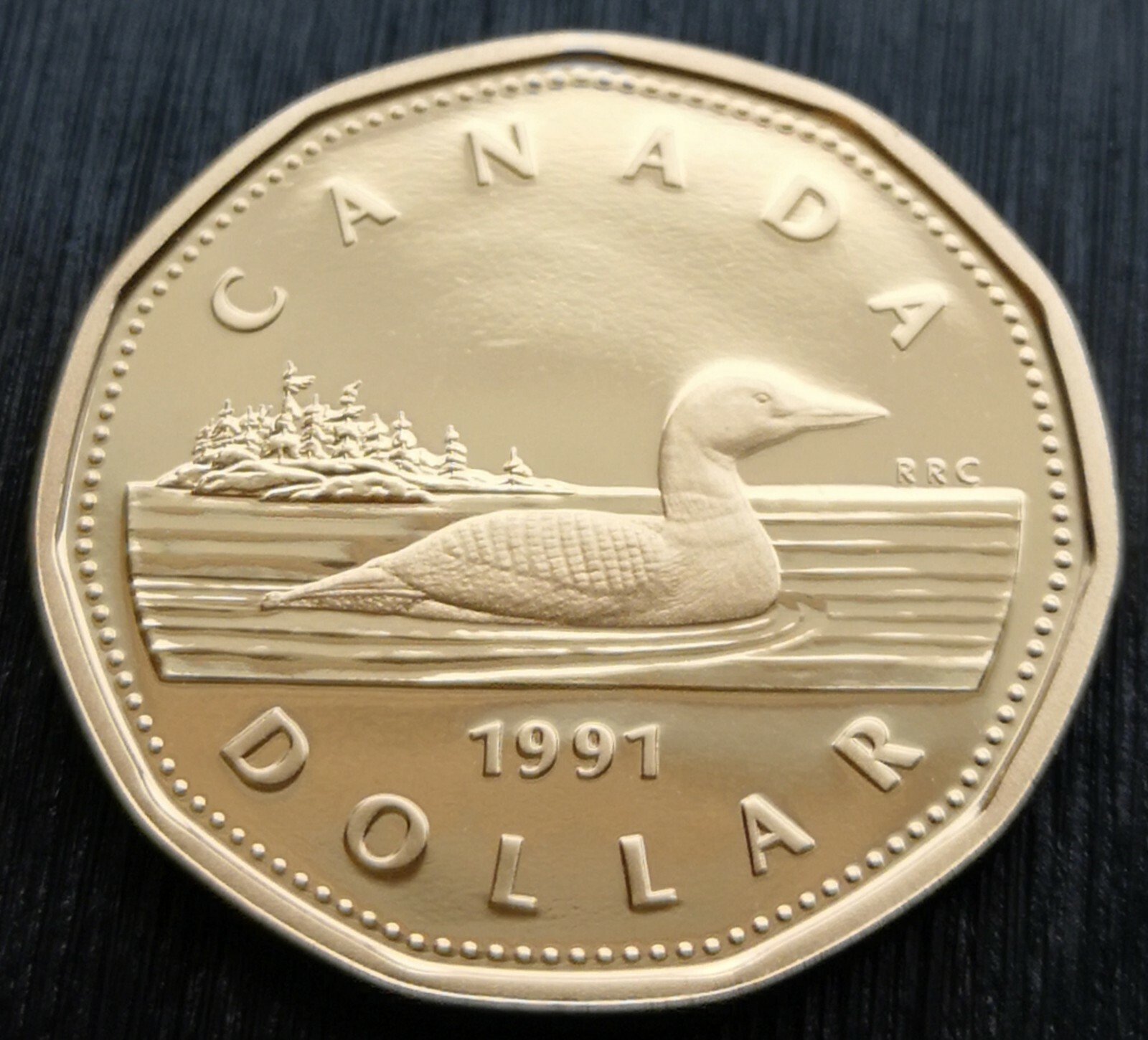 ***  CANADA  LOONIE  1991  ***  PROOF  ULTRA  HEAVY  CAMEO  ***