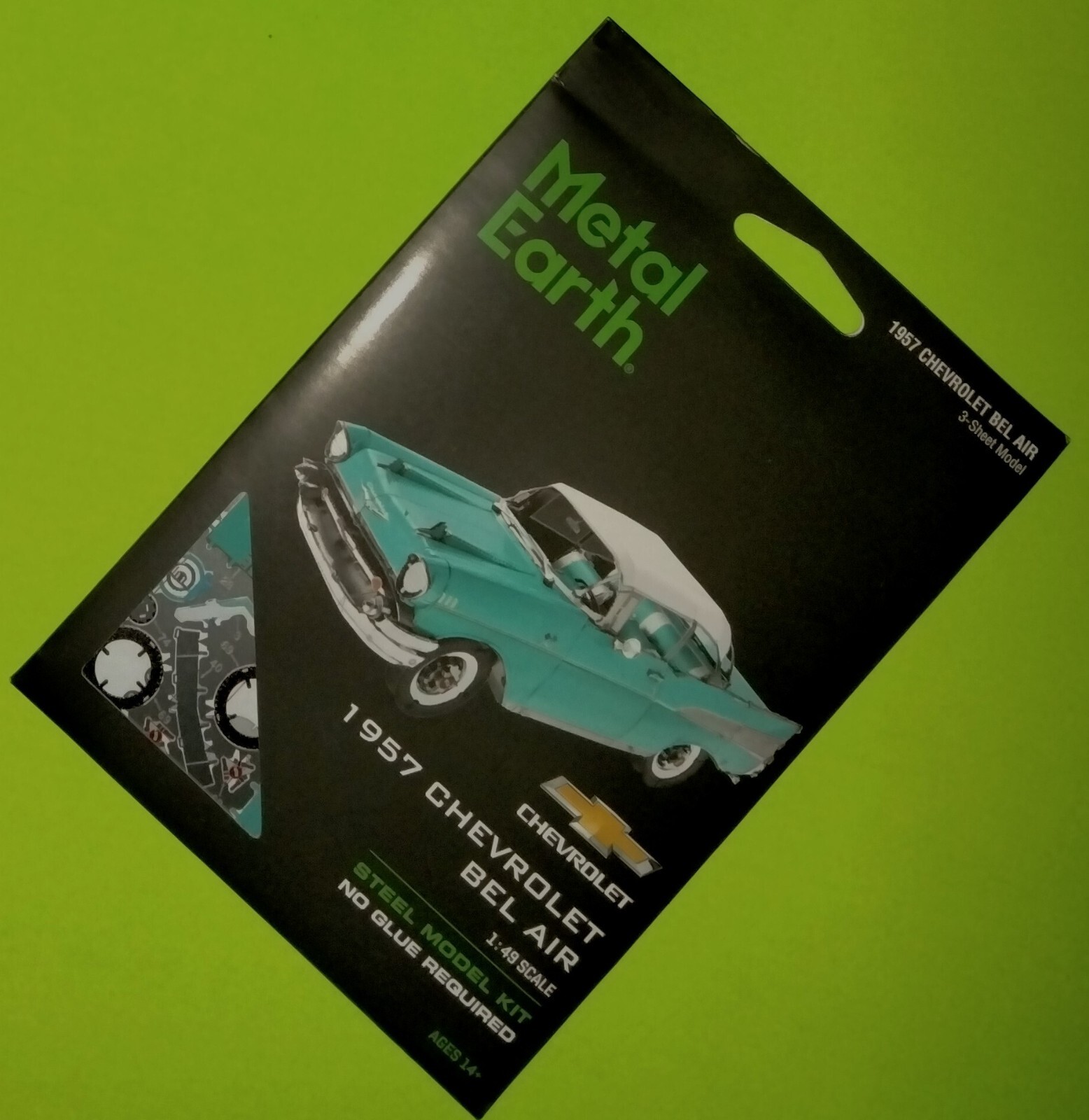 1957 CHEVROLET BEL AIR ~METAL EARTH 360 DEGREE MODEL KIT~BUY@$3.99~CLEAR 'EM OUT