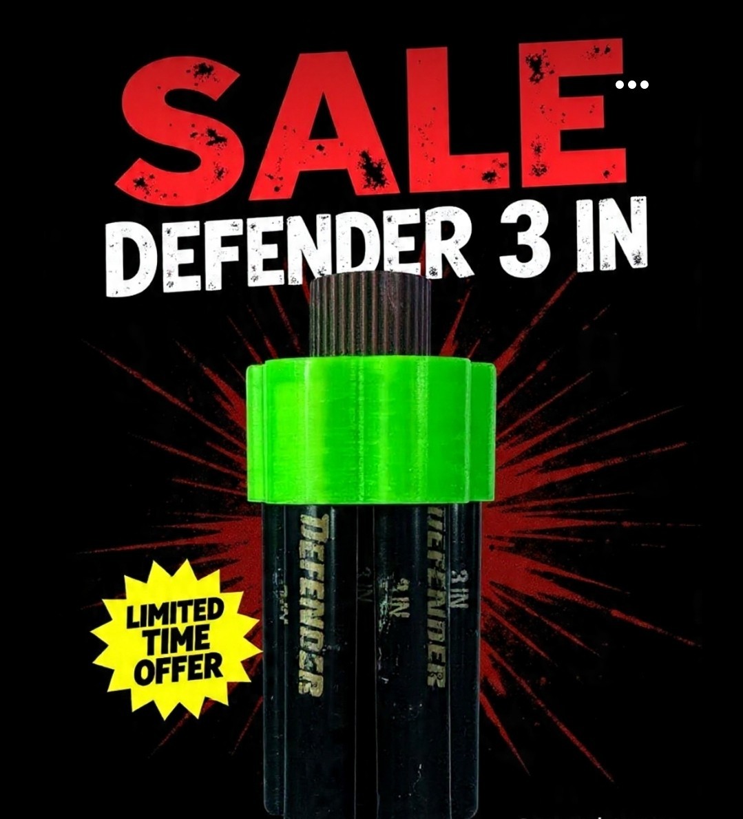 Defender 3 IN 5-Round Speedloader Twist-Lock 3D-Printed Green Pocket-Sized
