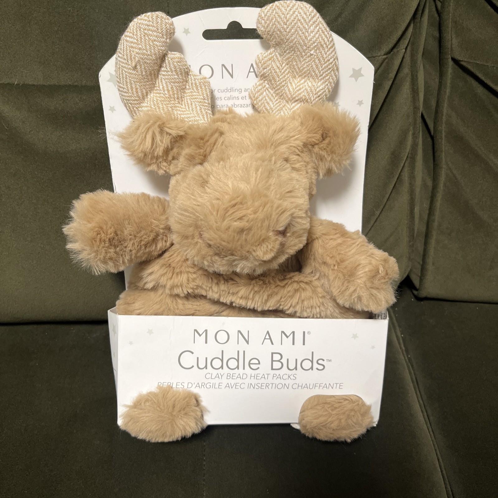 Mon Ami Cuddle Buds Clay Bead Maverick Moose Heat Pack