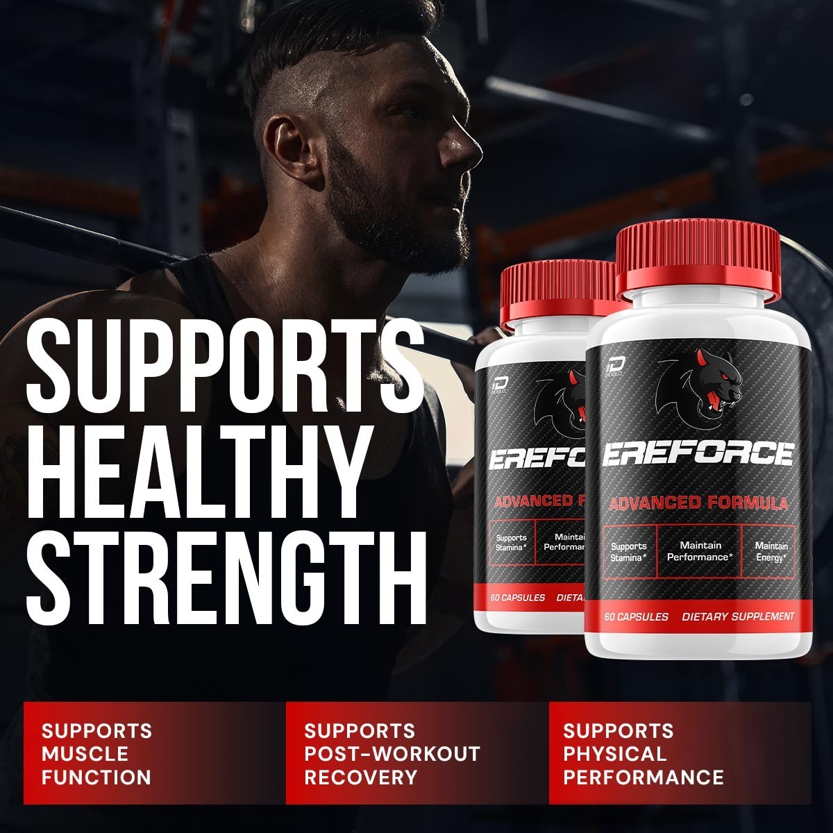 (5 Pack) EreForce for Men Capsules – Ere Force Vitamin Complex Pills, Energy
