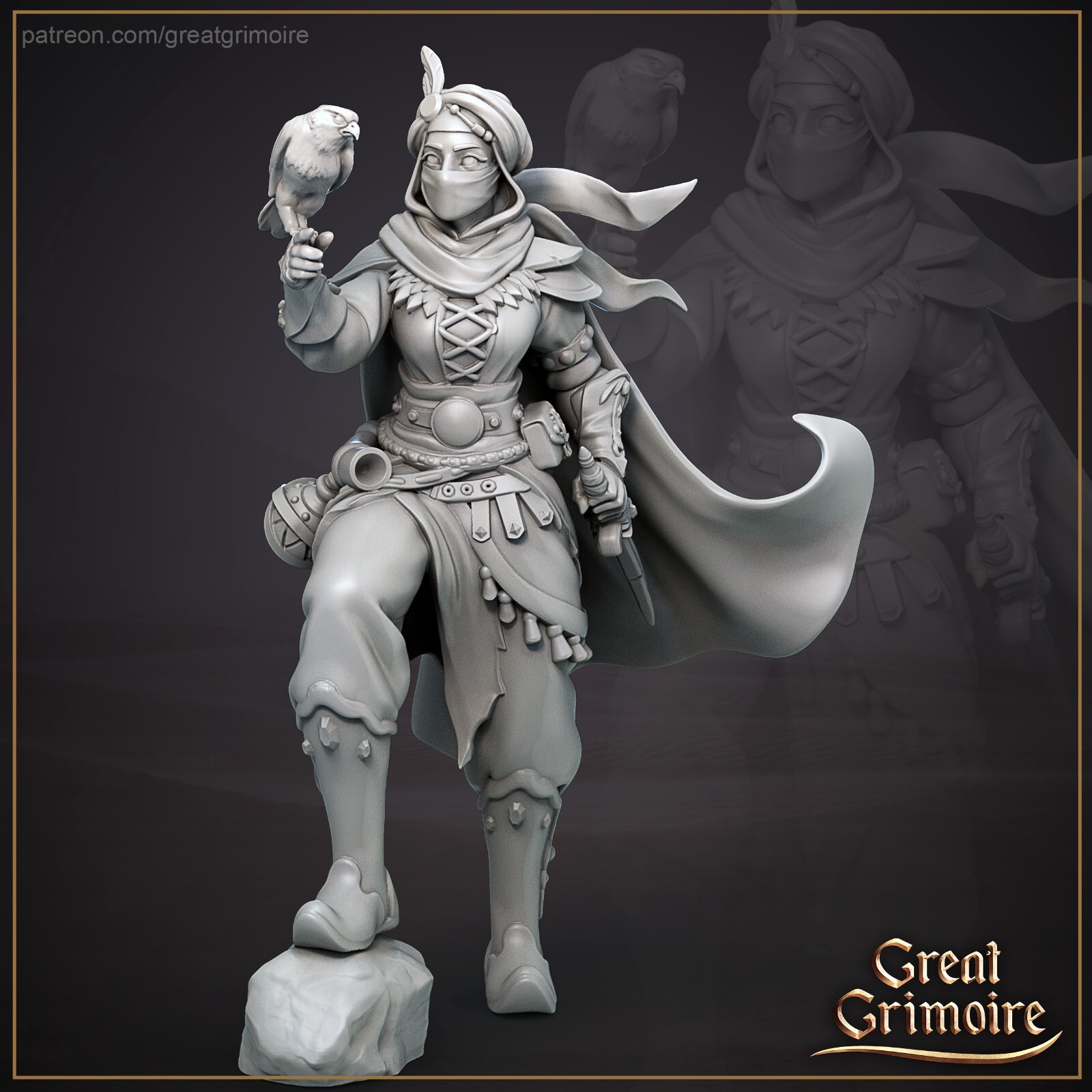 Mercenary Leader, Great Grimoire, Halls of the Secret Sand Library, Miniature