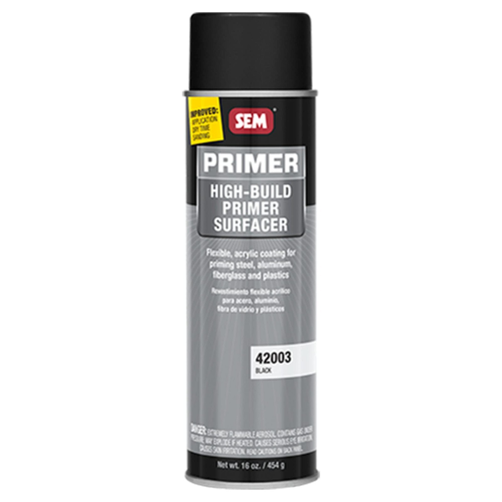 SEM 42003 High-Build Primer Surfacer - Black 6/Pack