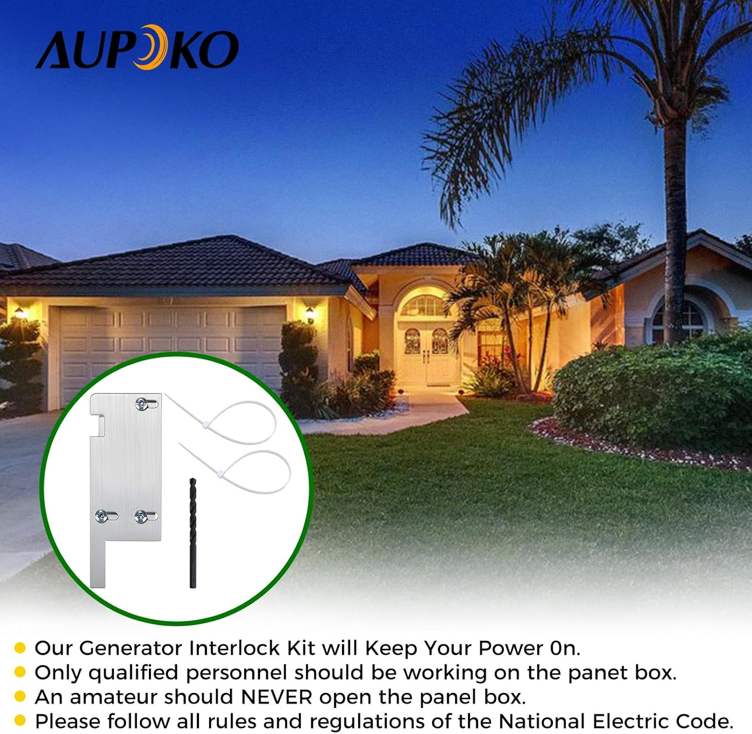 Generator Interlock Kit Compatible with Square D Vertical 150 and 200 AMP Panels