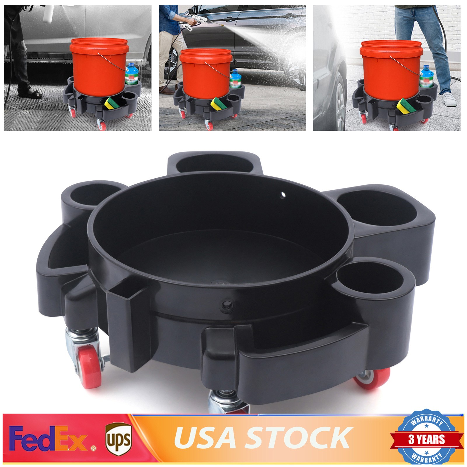 Car Wash Detail For Bucket Detailing Auto Chemical Guys w/Universal Pulleys NEW