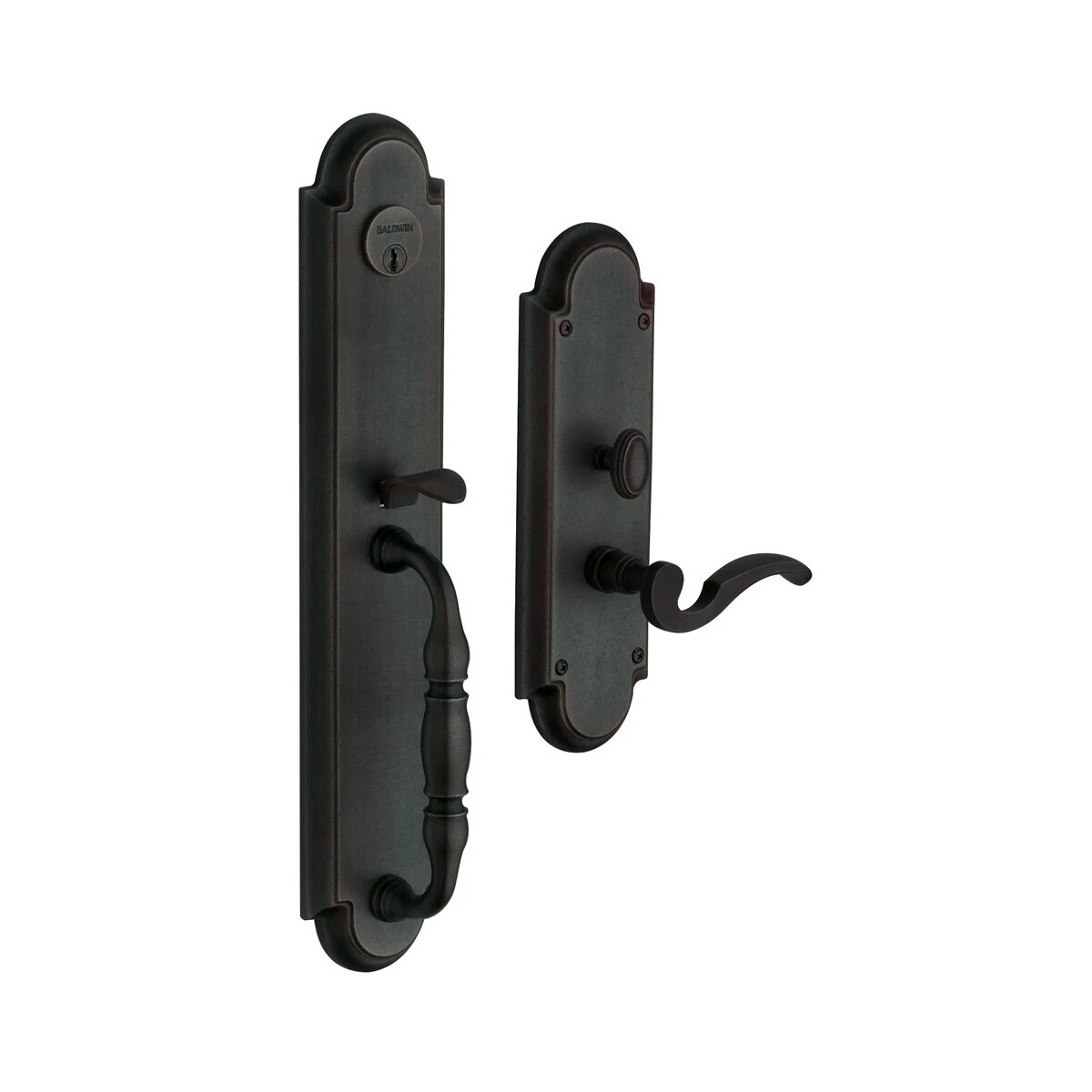 Baldwin Hamilton Right Hand Single Cylinder Mortise Handleset Trim-6544.402.RENT
