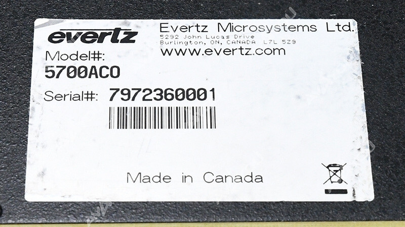 Evertz 5700ACO Automatic Changeover for 5700 IP Master Sync and Clock Generator
