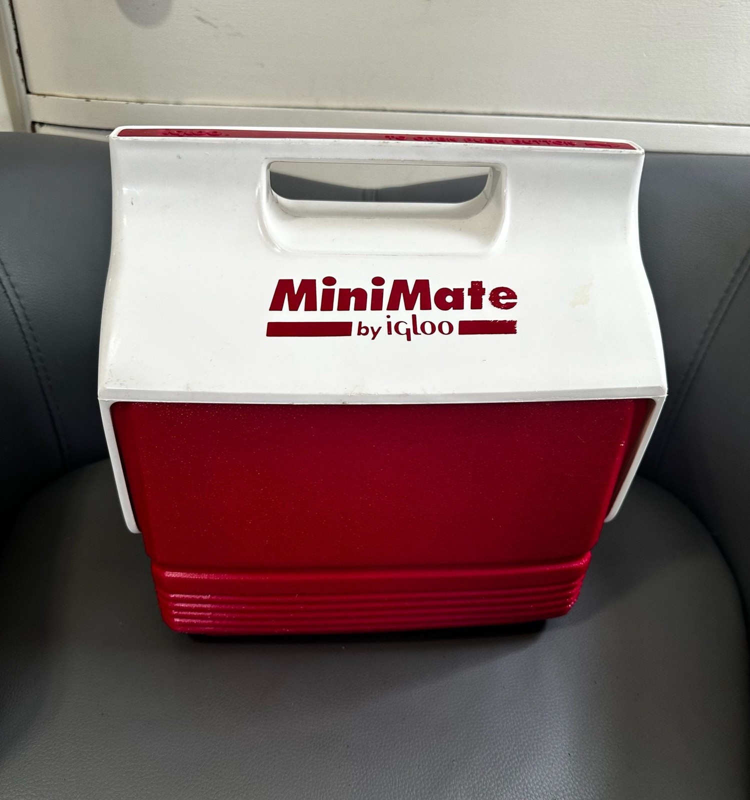 Vintage Igloo MiniMate Personal Cooler Red and White Retro Lunch Box 6 Pack