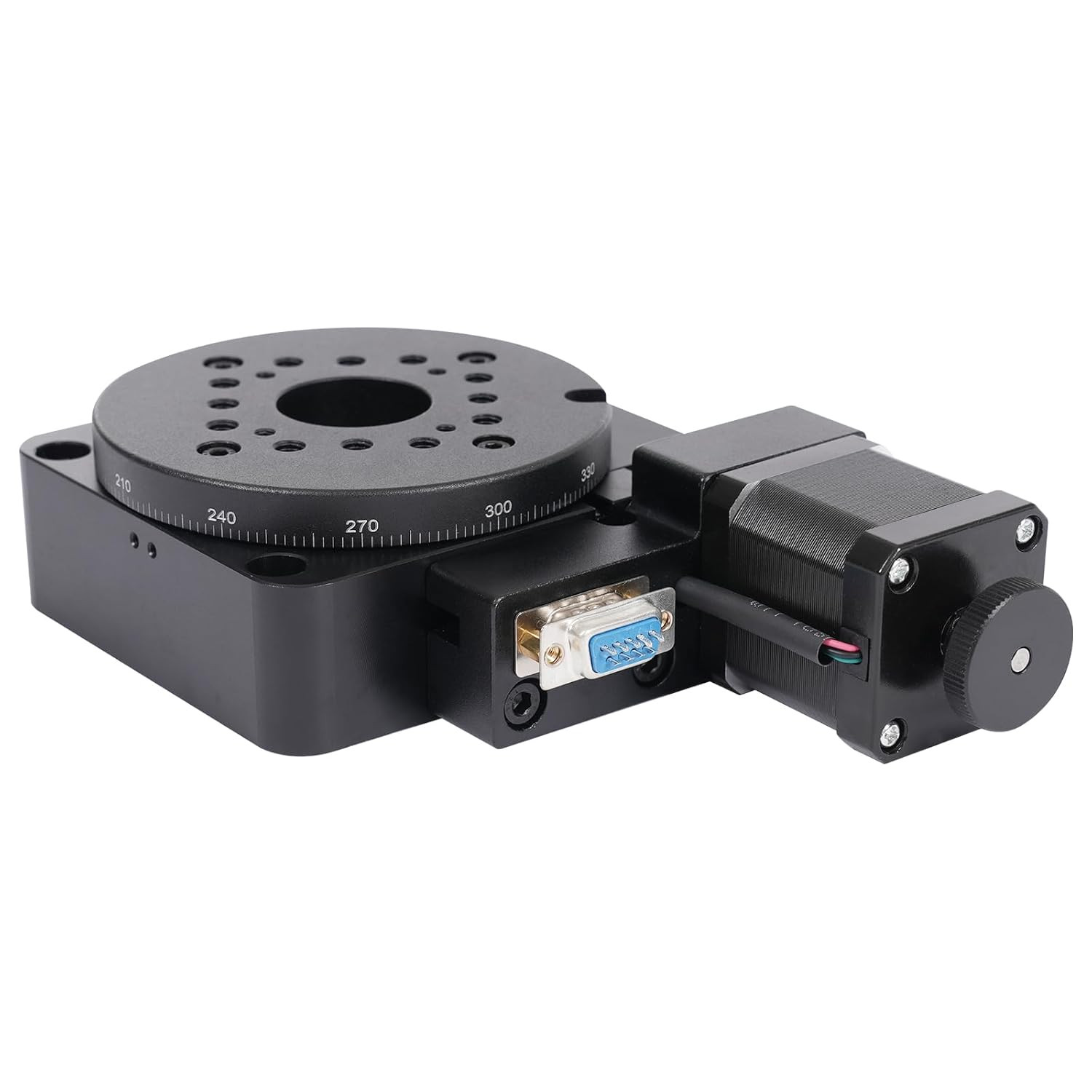Electric Rotating Platform, 100Mm High-Precision Bearing Rotary Table, 360° Worm
