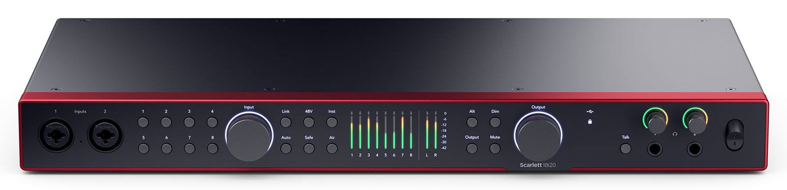 Focusrite SCARLETT 18I20 4G 4th Gen Audio Recording Interface+(2) Studio Mics