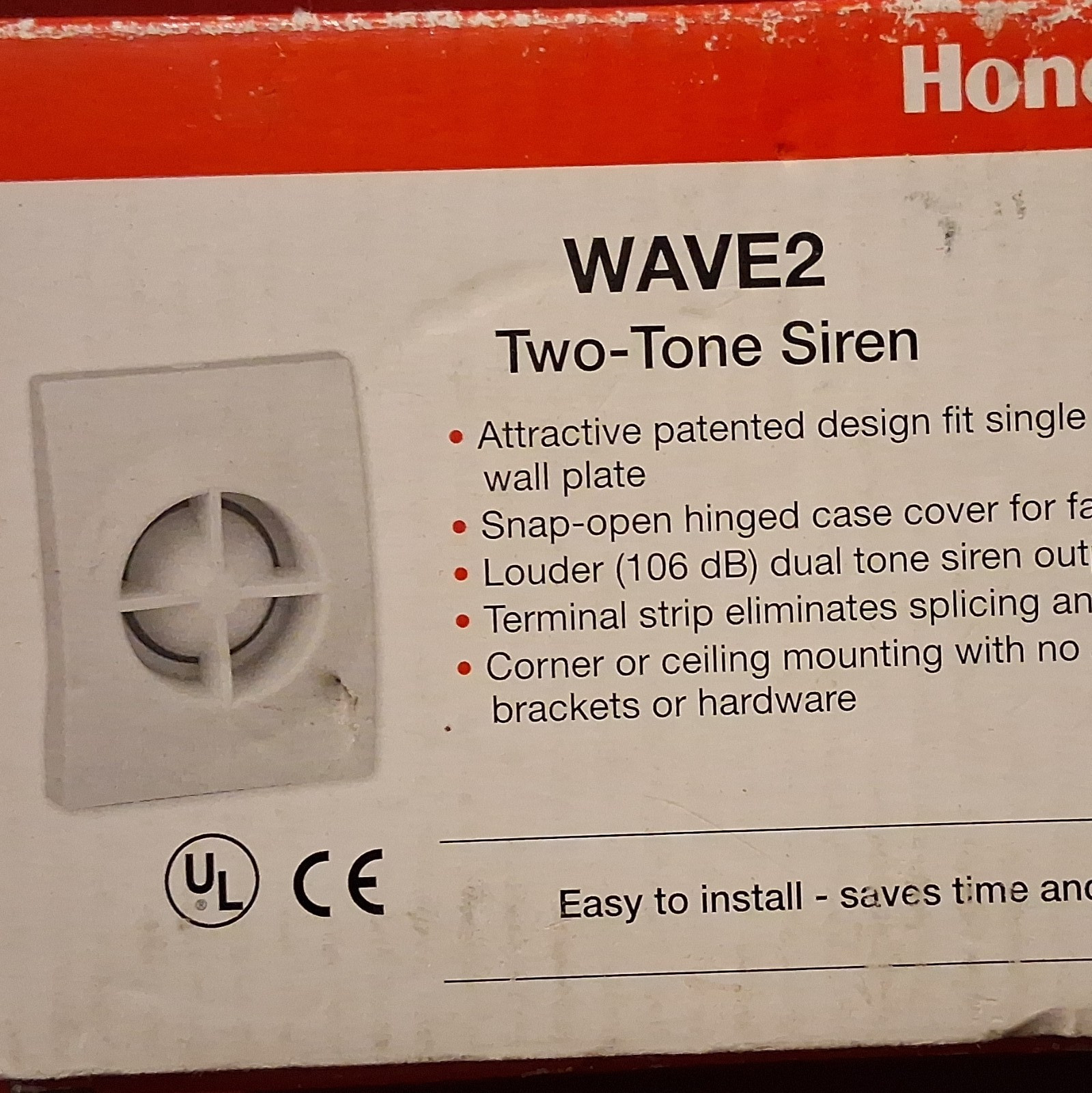 Honeywell WAVE2 Two-Tone Siren Alarm, MPN WAVE2