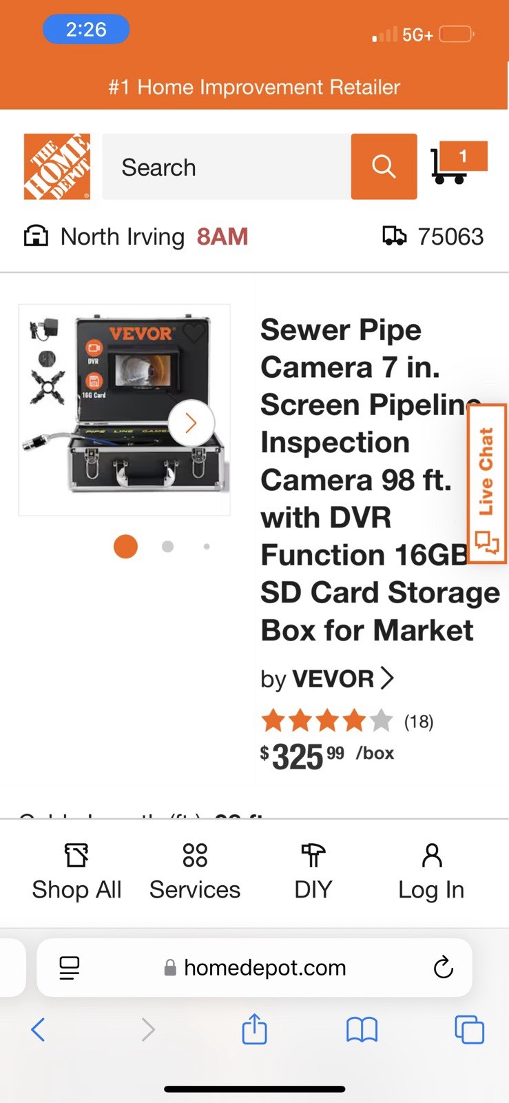vevor pipe inspection camera Model H6