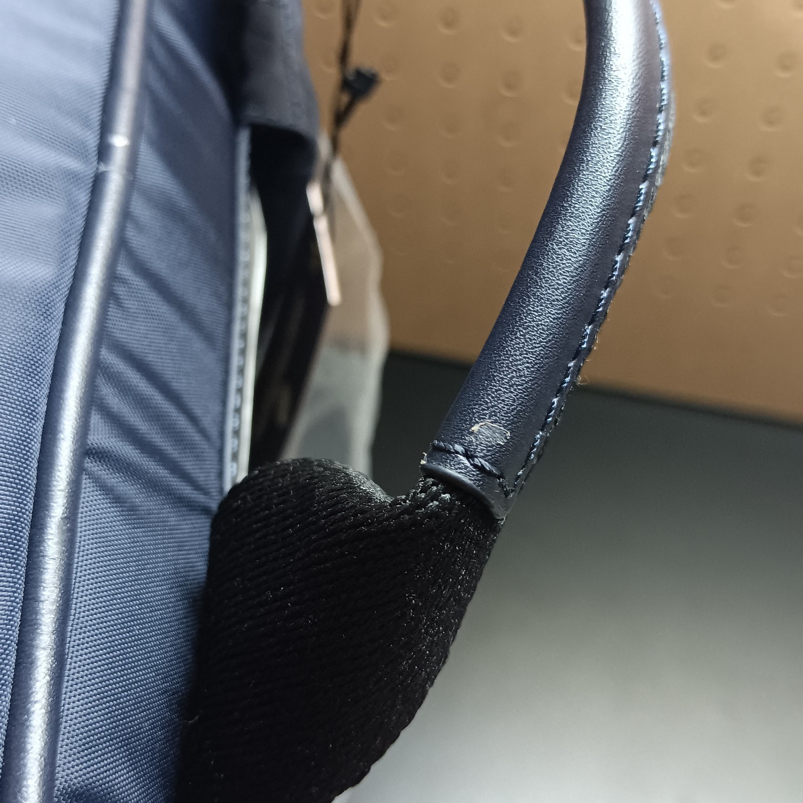 Johnston & Murphy Backpack Navy Blue Nylon Adjustable Straps Pockets New $245
