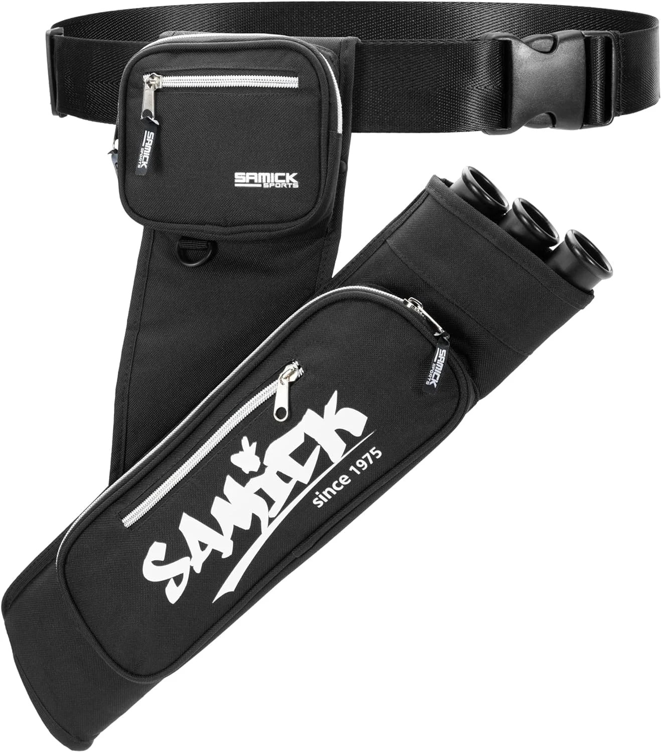 Archery Arrow Quiver - Adjustable Waist Hanged Quiver with 3 Removable Tubes & P