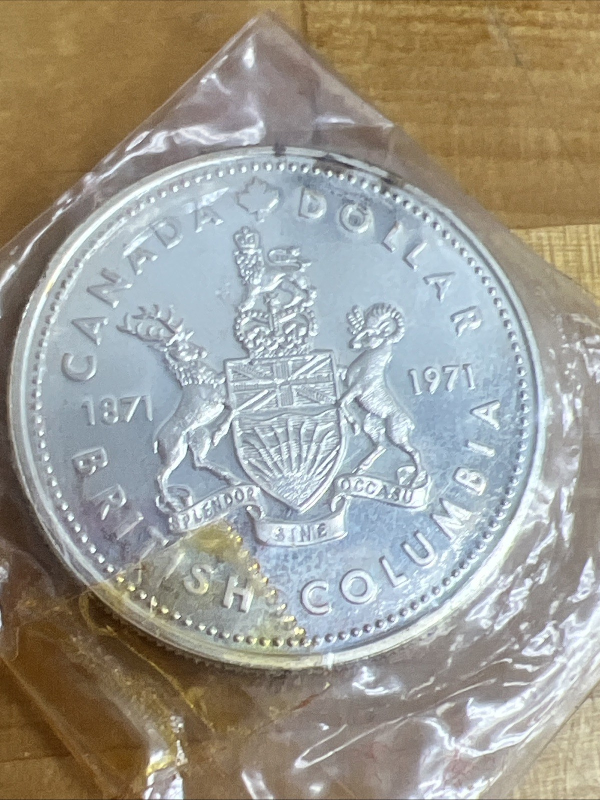 1871-1971 British Columbia Silver Dollar