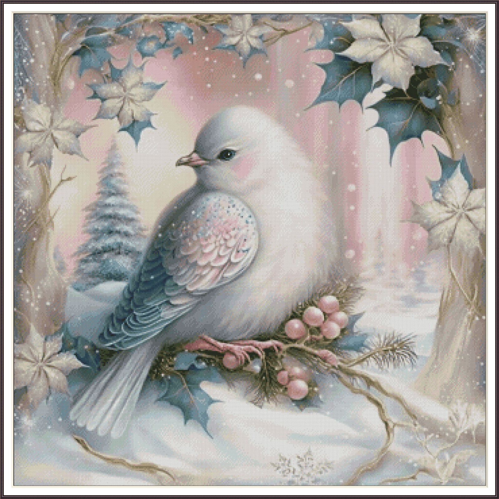 Winter Gems 1305 Chart Counted Cross Stitch Pattern DMC