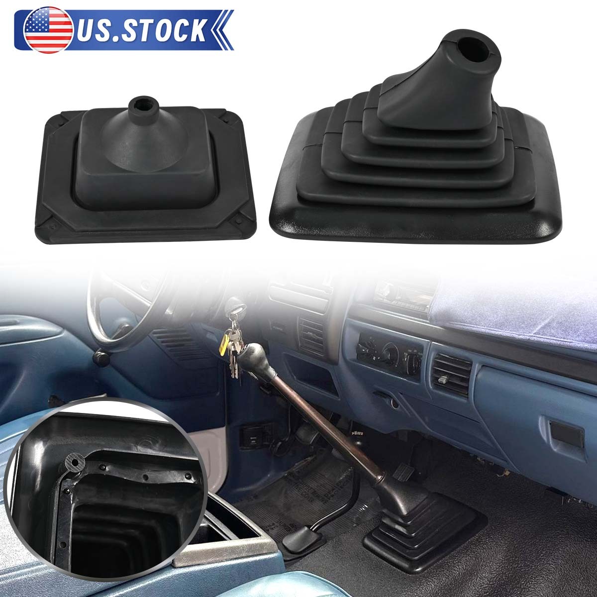 Munual Trans Shift Boot Cover for Ford Bronco F-150 F-250 F-350 90-97 F5TZ7277BA