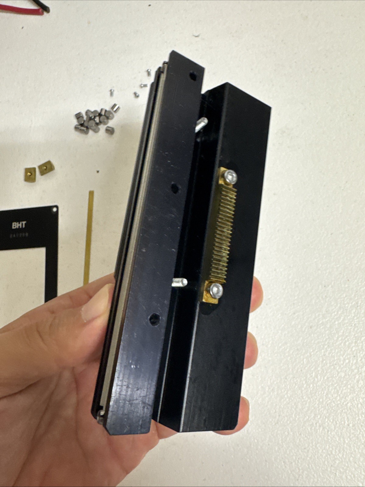 Olympus Microscope BH2 Sliding Focus Block Assembly & Name Plate