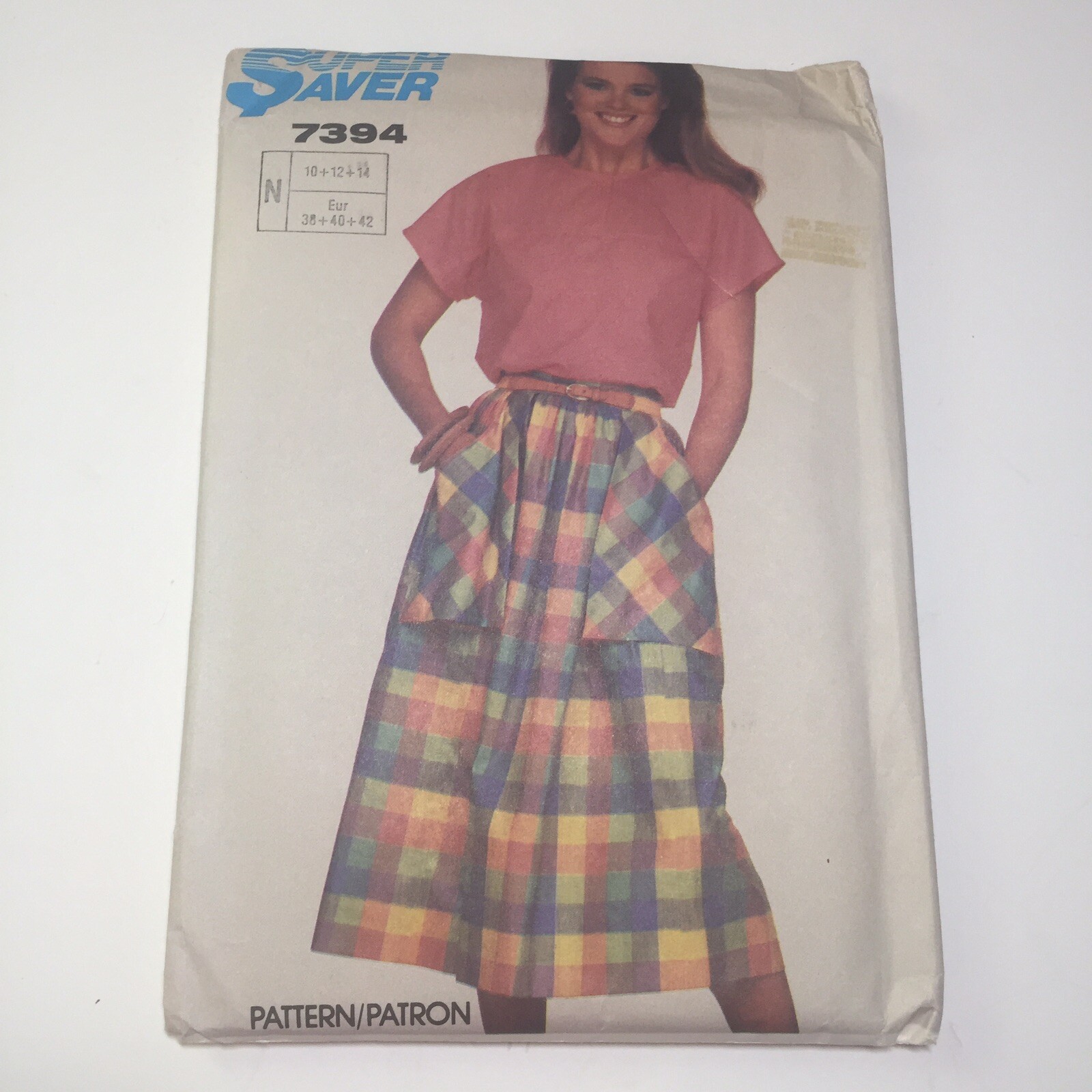 Super Saver 7394 Size 10 12 14 Misses' Easy to Sew Top and Skirt