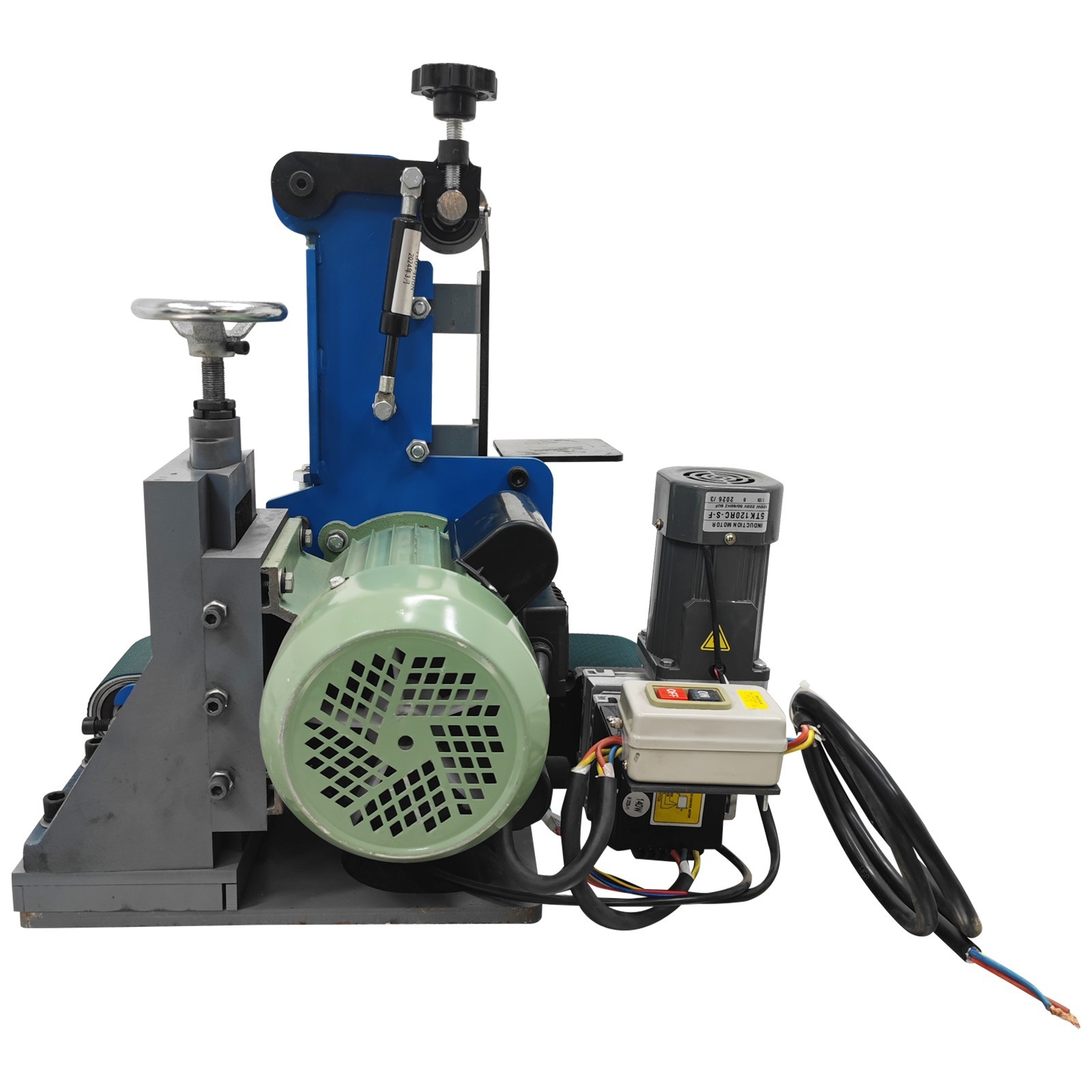 220V Flat Belt Polishing Machine Sharpener Metal Deburring Rust Drawing Sander