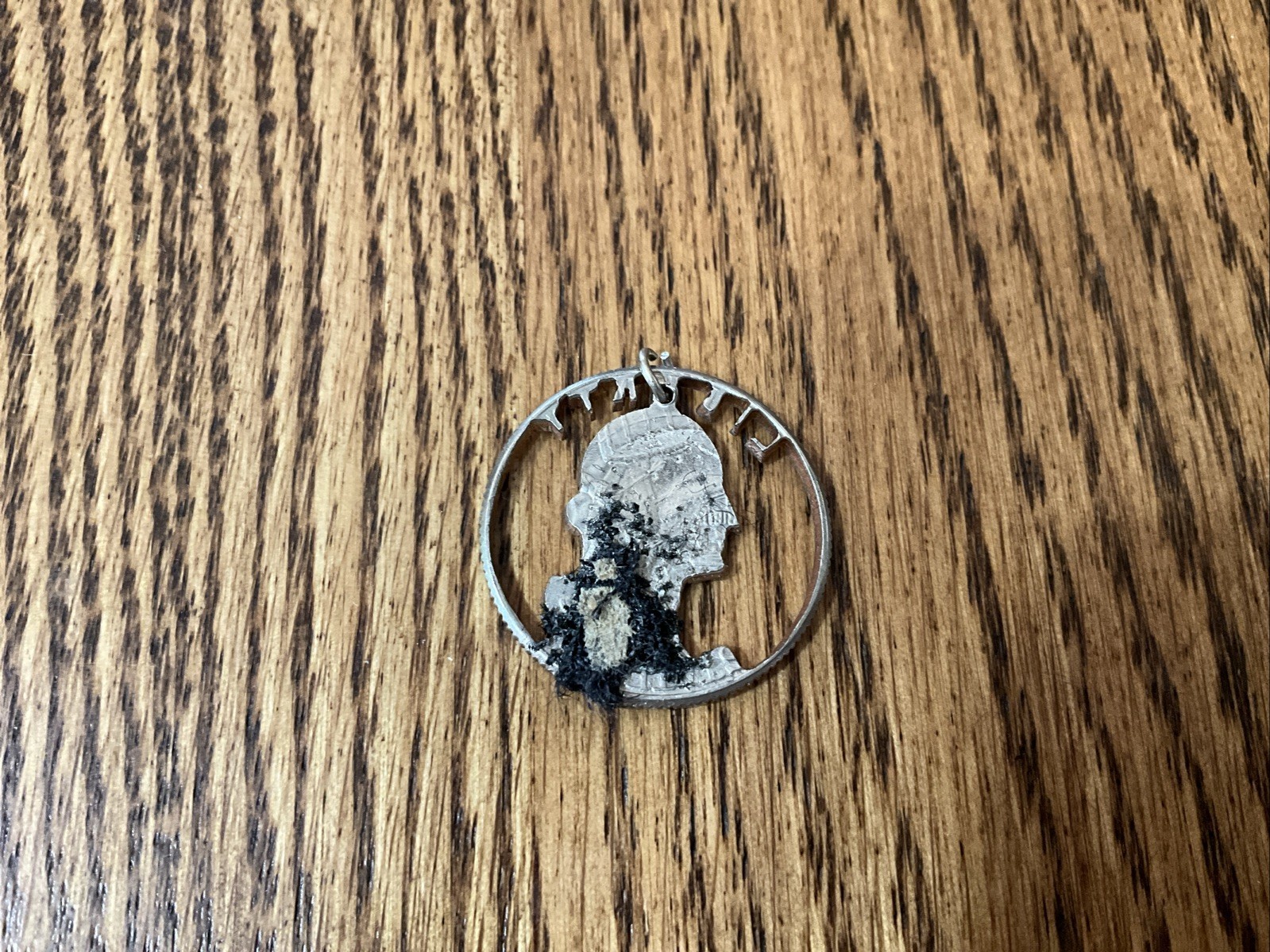 Washington Quarter Pendent Cut Coin.