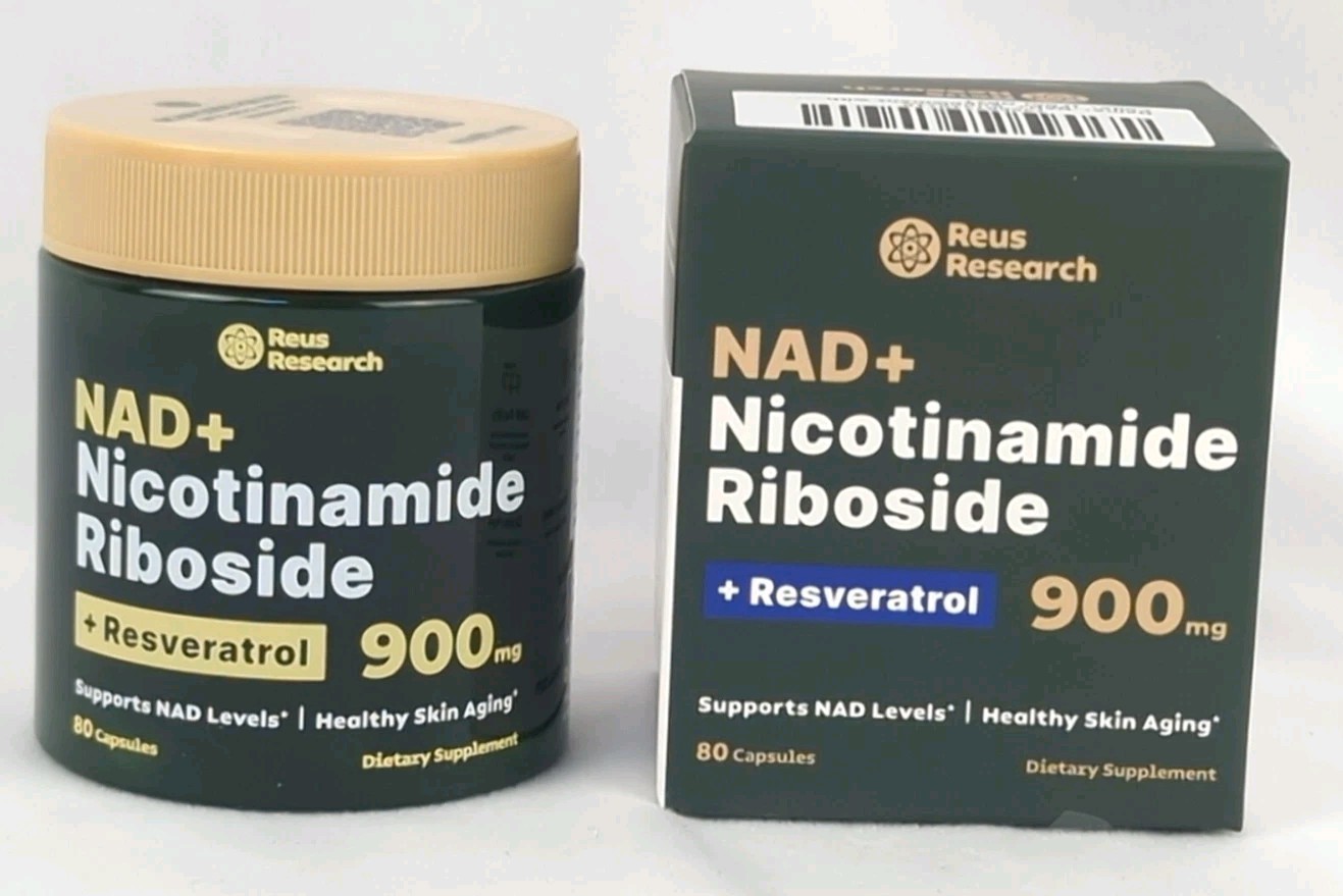 Lot of 2  Reus NAD+ Nicotinamide Riboside Resveratrol 900mg Exp 11/30/2026