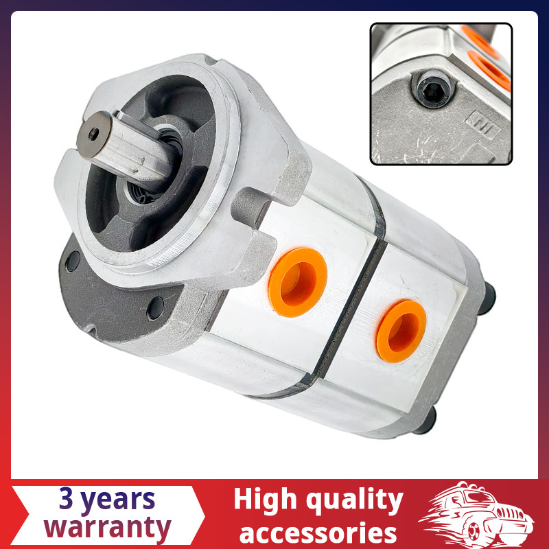 Hydraulic Tandem Twin Gear Pump HGP-33A-F8/8R Excavator Loader Shaft 19.05mm